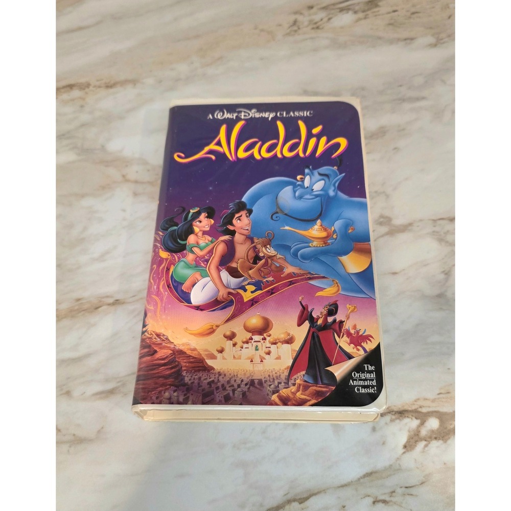 Walt Disney Classic Aladdin VHS Tape Original Animated Movie 1992 Vintage